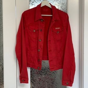 Hudson Red Denim Jacket L